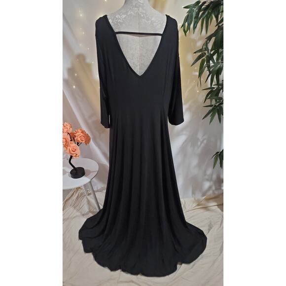 Torrid X Disney Her Universe Maleficent 2 Black Jersey Hi-Low Dress Size 3X NWT - Picture 4 of 15